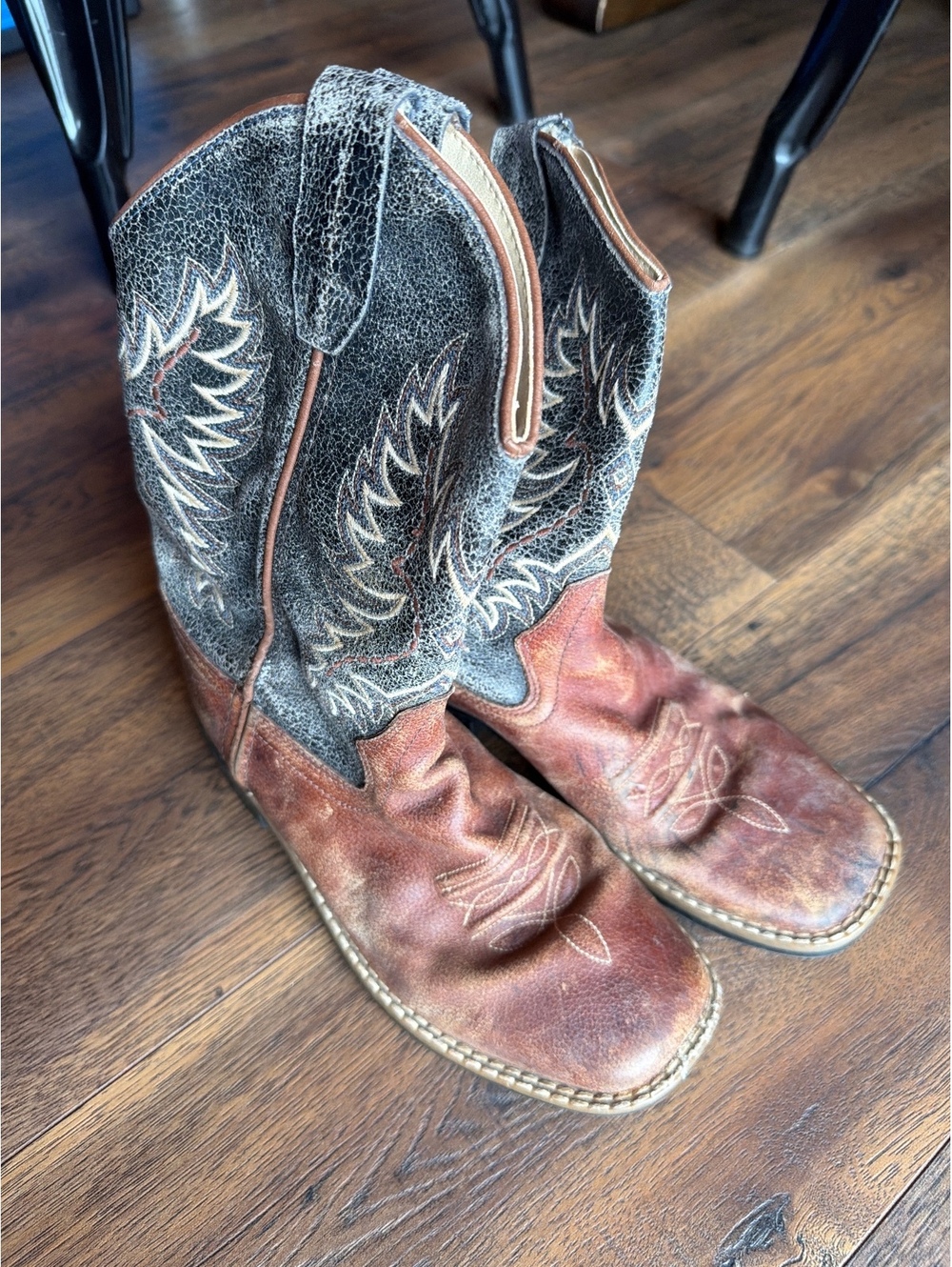 Dan Post Two-Tone Leather Cowboy Boots Size 3.0 D